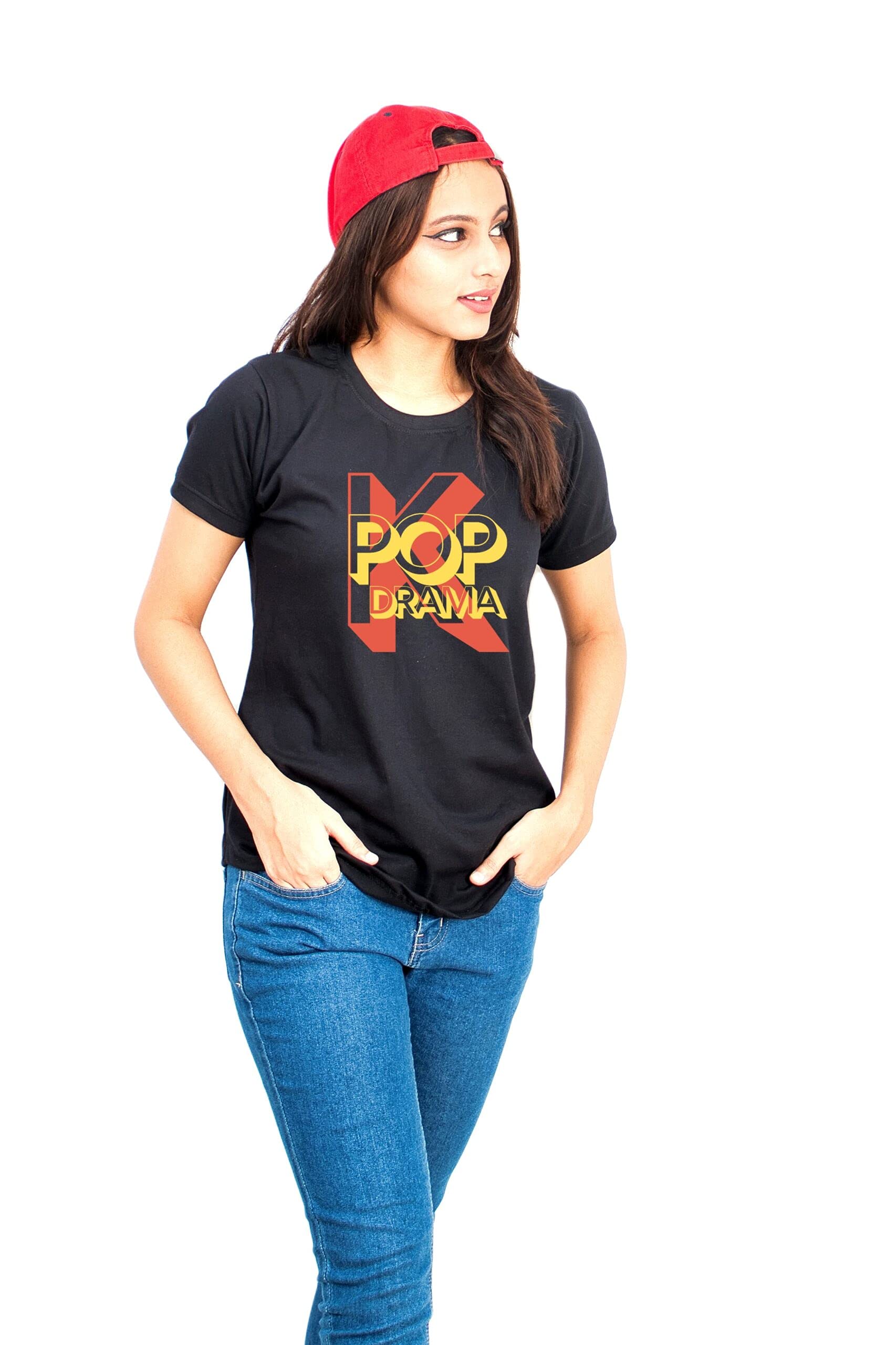 AppamCotton Printed Regular Fit T-Shirts for Women - Kpop (#Kpop #KDrama)