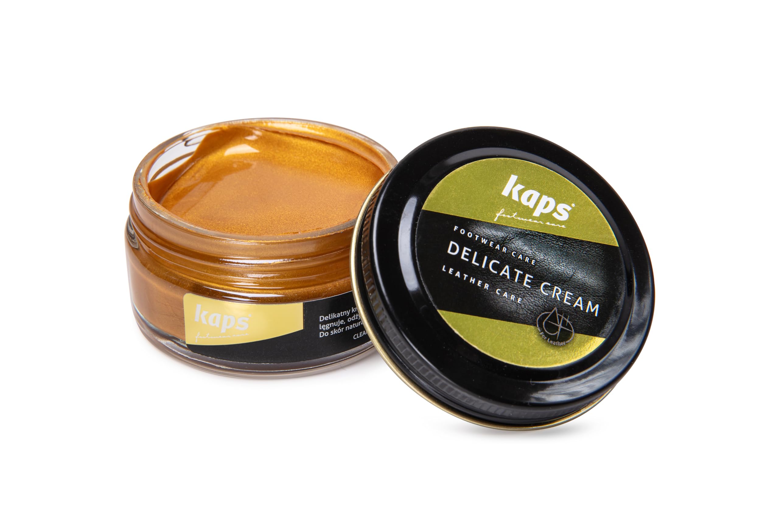 Kaps Leather Shoe Cream - Shoe Care Polish and Colour Conditioner | Refreshes Appearance | For Boots, Handbags, Furniture | Intensive Leather Care and Nourishing | 70 + Shades 50ml — view 75