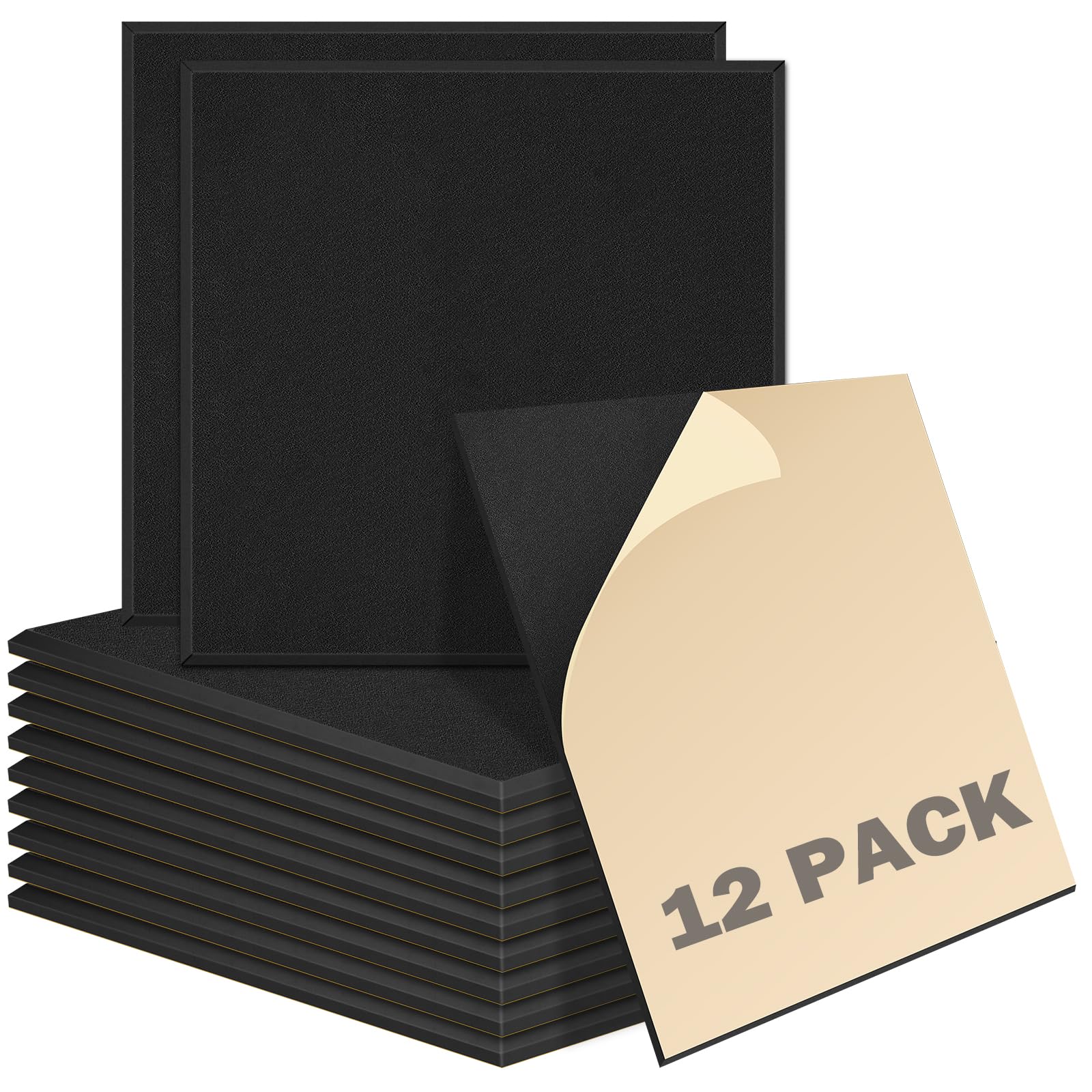 Panneaux de Mousse Acoustique 24 pièces, Ohuhu Panneau Absorbant Acoustique Supérieure panneau