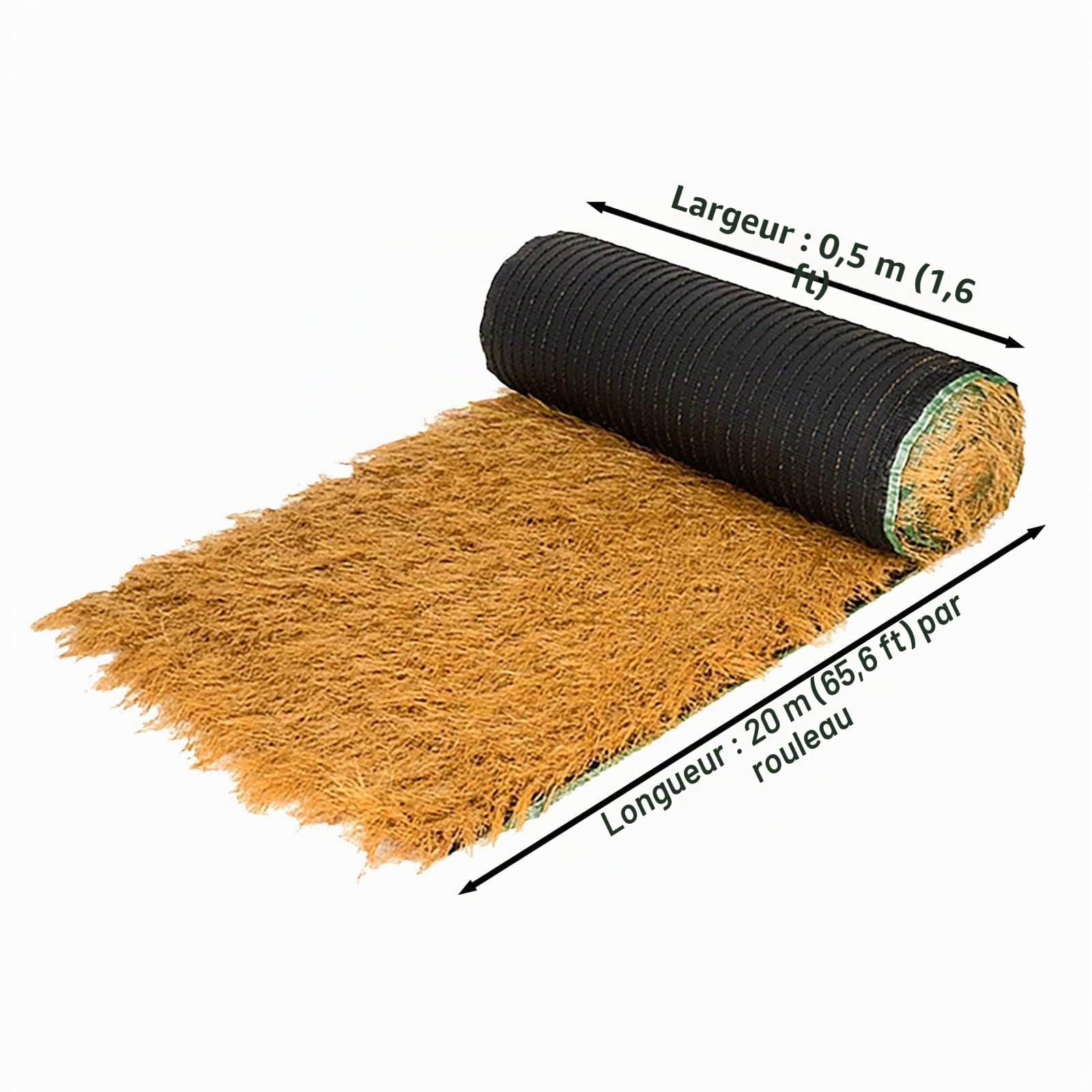 HAZEK Rouleau De Chaume Artificiel, Toit De Chaume Synthétique, Chaume De Toit De Bar Tiki, Plage Hawaïenne, Décoration De Fête Et De Bar(Size:1.6x16.4ft(0.5x5m))