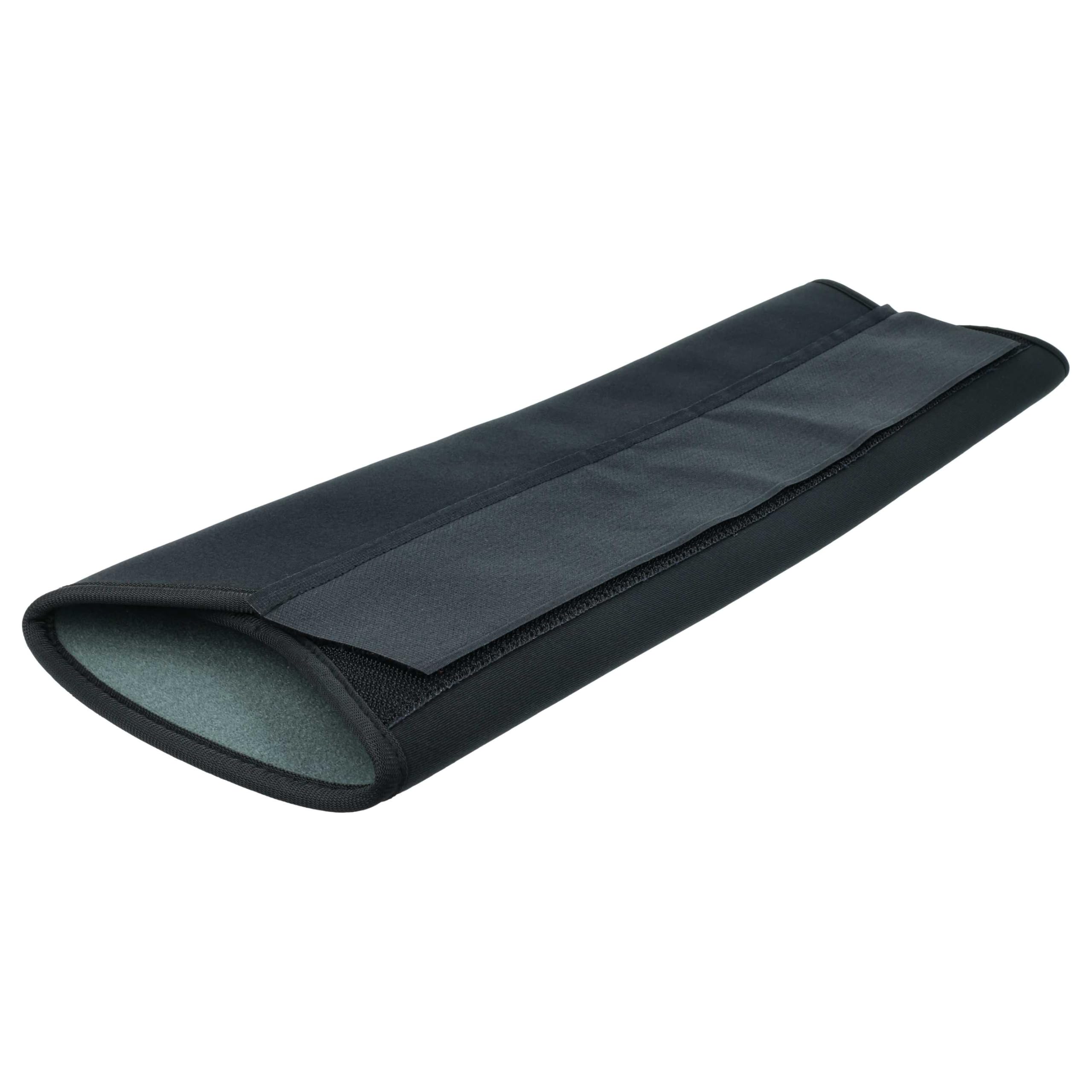 vhbw copertura protettiva universale per per batteria e-bike - per telai da 28 - 42 cm, idrorepellente, neoprene, nero, con chiusura a strappo