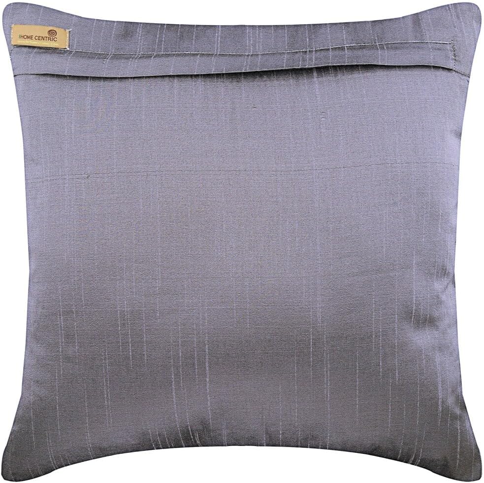 The HomeCentric Euro Sham, Purple Euro Size Pillow Covers 26x26 inch (65x65 cm) Silk Euro Pillow Covers, Bordered, Shells, Sequins Embellished, Beach Euro Sham Covers Easter - Purple Shells