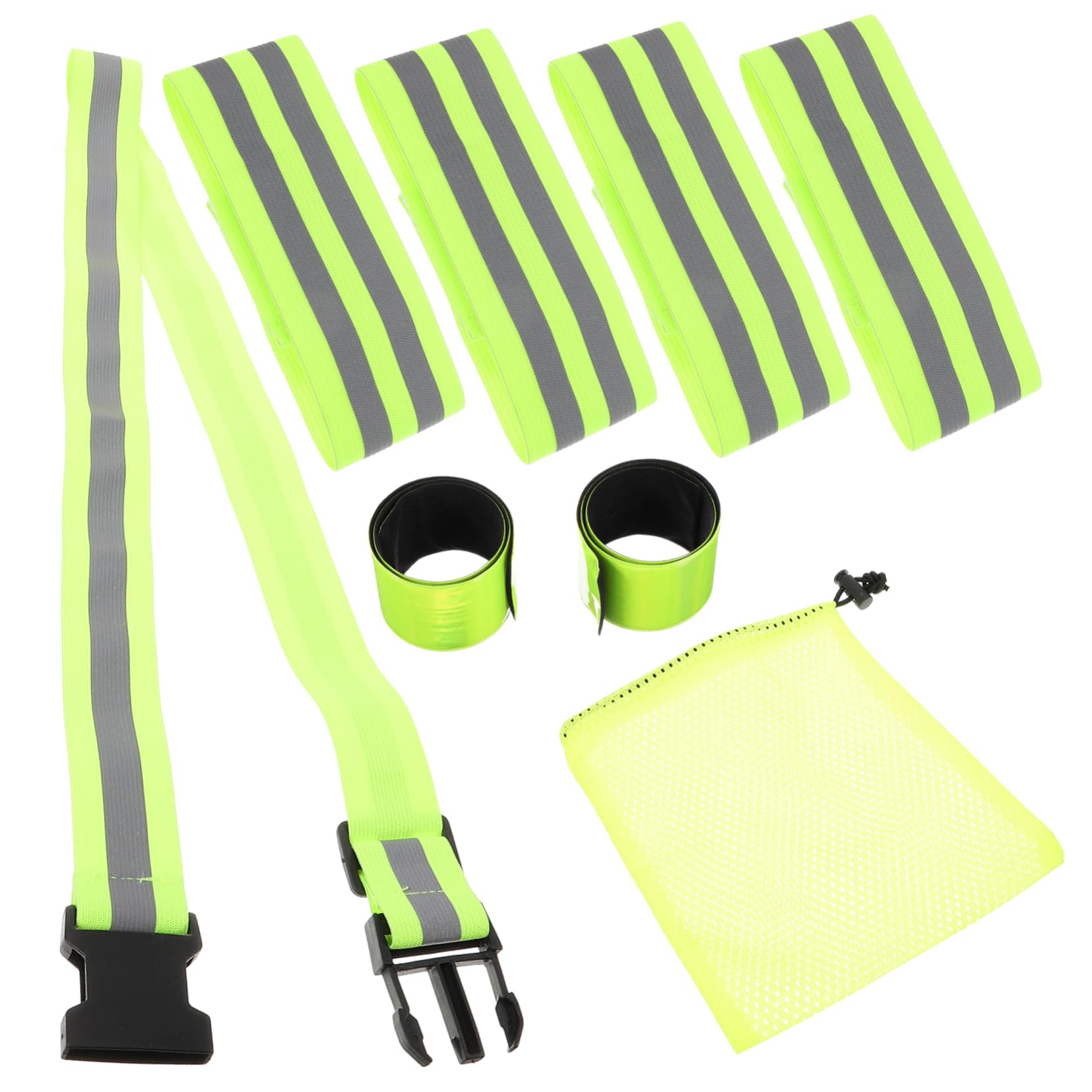 YARNOW Correa Reflectante para Deportes cinturón de lámpara Pulsera Chalecos Reflectantes Brazalete Reflectante Banda Reflectante para Exterior Corriendo Banda Reflectante Green