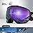 Odoland Snow Ski Goggles S2 Double Lens Anti-Fog OTG Windproof UV400 Eyewear for Men, Women and Youth-Skiing Snowboarding, Mirror REVO Violet vlt 20%