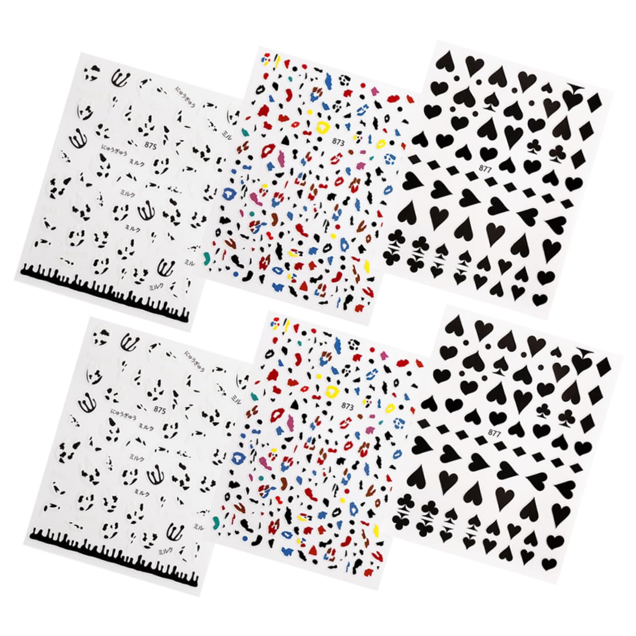Healeved 30hojas Pegatinas De Uñas De Diseño De Vaca Autoadhesivas Para Decoración De Manicura Stickers De Arte De Uñas Para Mujeres Para Fiestas y Uso Diario