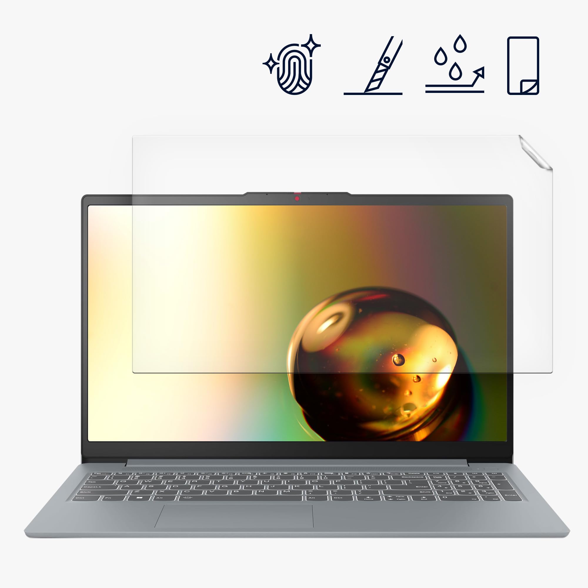 kwmobile Pellicola Protettiva per Display Compatibile con Lenovo IdeaPad Slim 3i 15.6" - Pellicola Screen Cover Opaca antiriflesso con Effetto Anti-Impronte