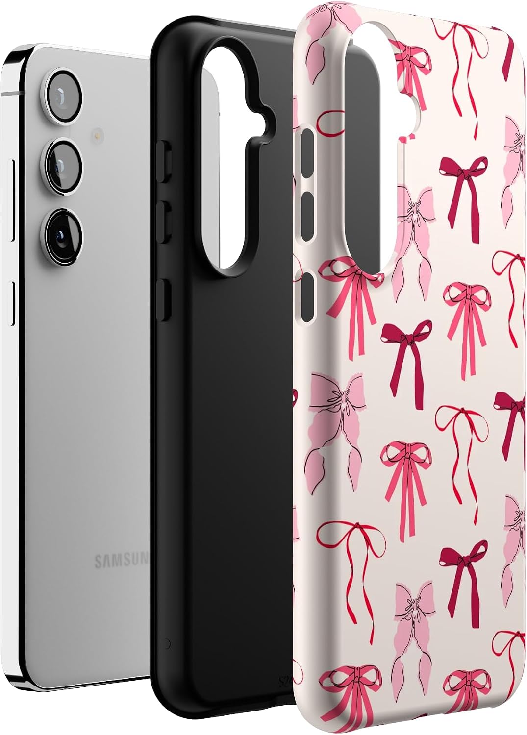 Casely Galaxy S24 Plus Case | Lover Girlie | Pink Bows | Essential Slim Dual-Layer Protective Design
