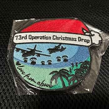 最終出品 米空軍 横田基地 航空自衛隊 クリスマスドロップ パッチ  最終出品 米空軍 横田基地 航空自衛隊 クリスマスドロップ
