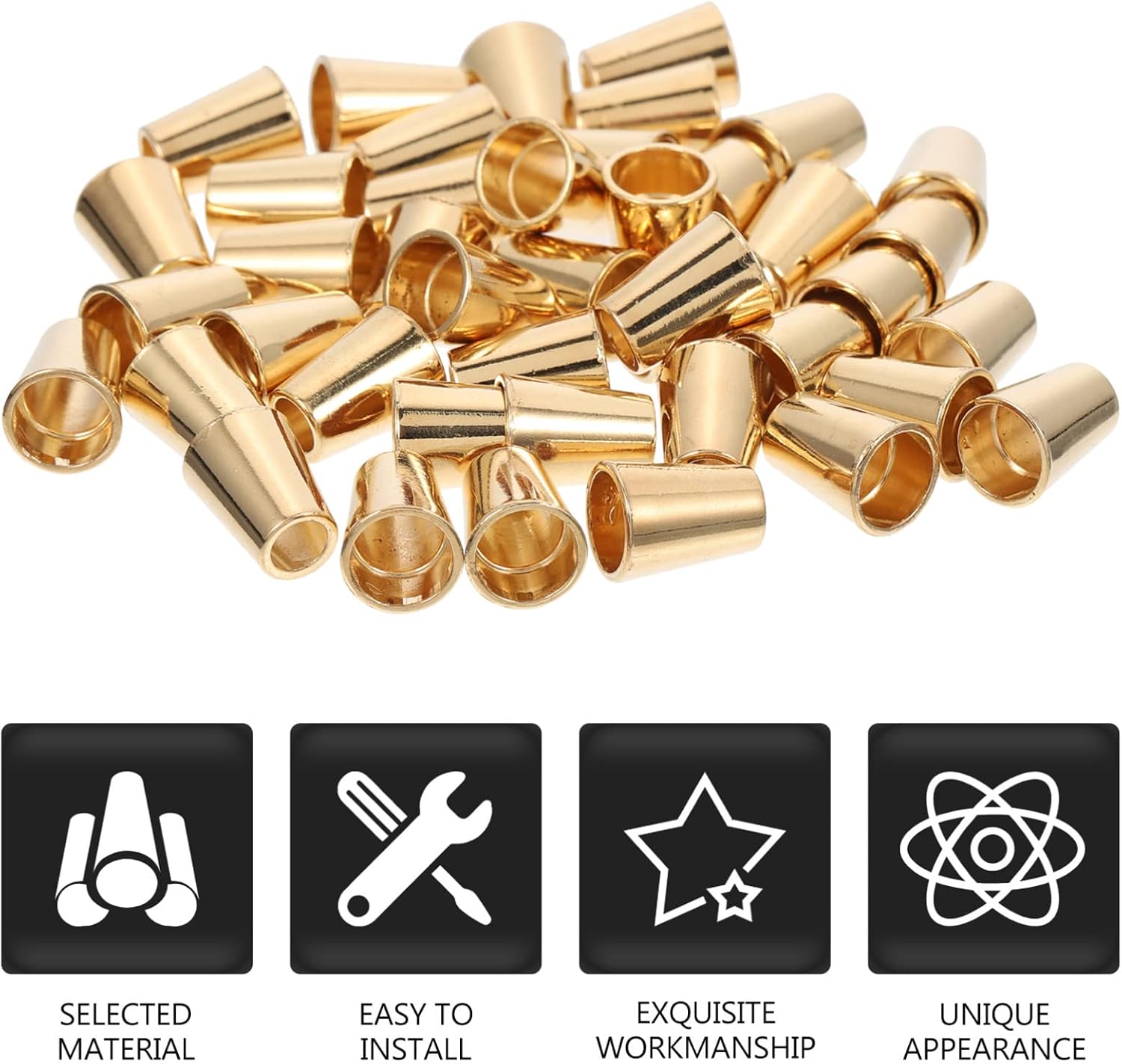 PERSELOSO 3sets Cord Locks Cord Stoppers for Clothing DIY Projects and Lanyards Smooth Finish for Easy Installation and Use 40pcs*3
