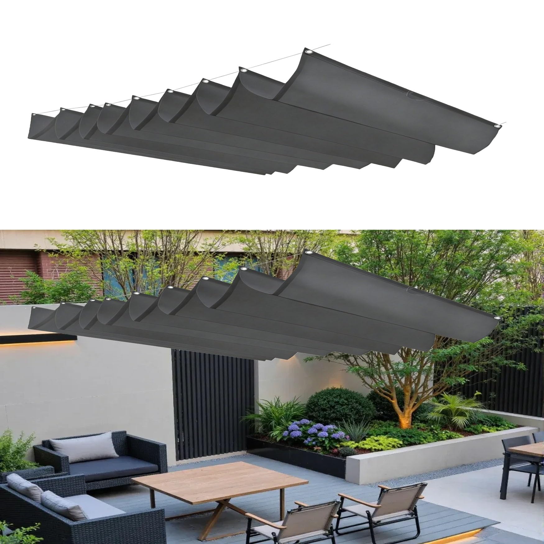 Voiles d'ombrage pour piscine d'hôtel et terrasse de patio