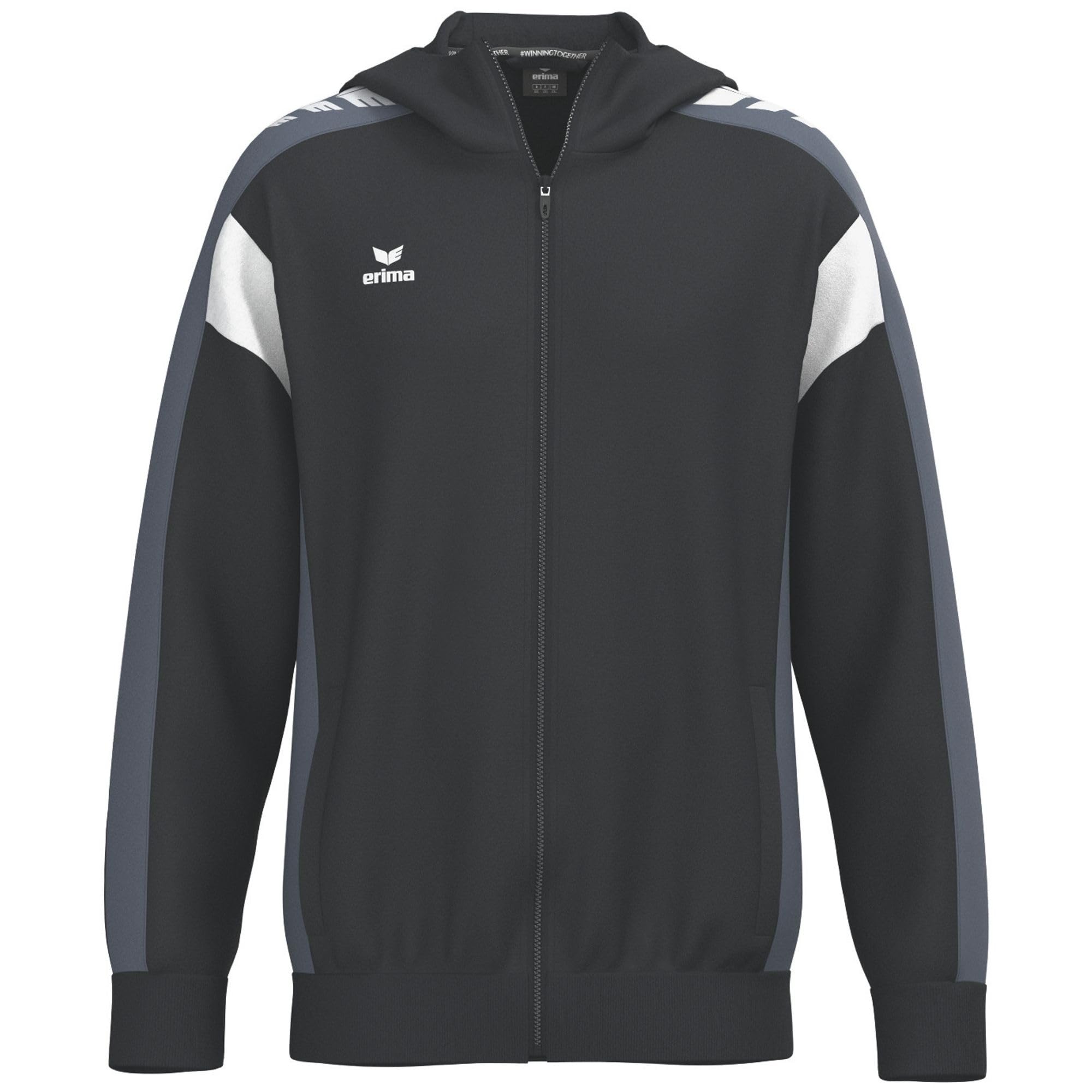 Erima Men's Celebrate 125 Training Jacket With hood (1032532), black/slate grey, XXL