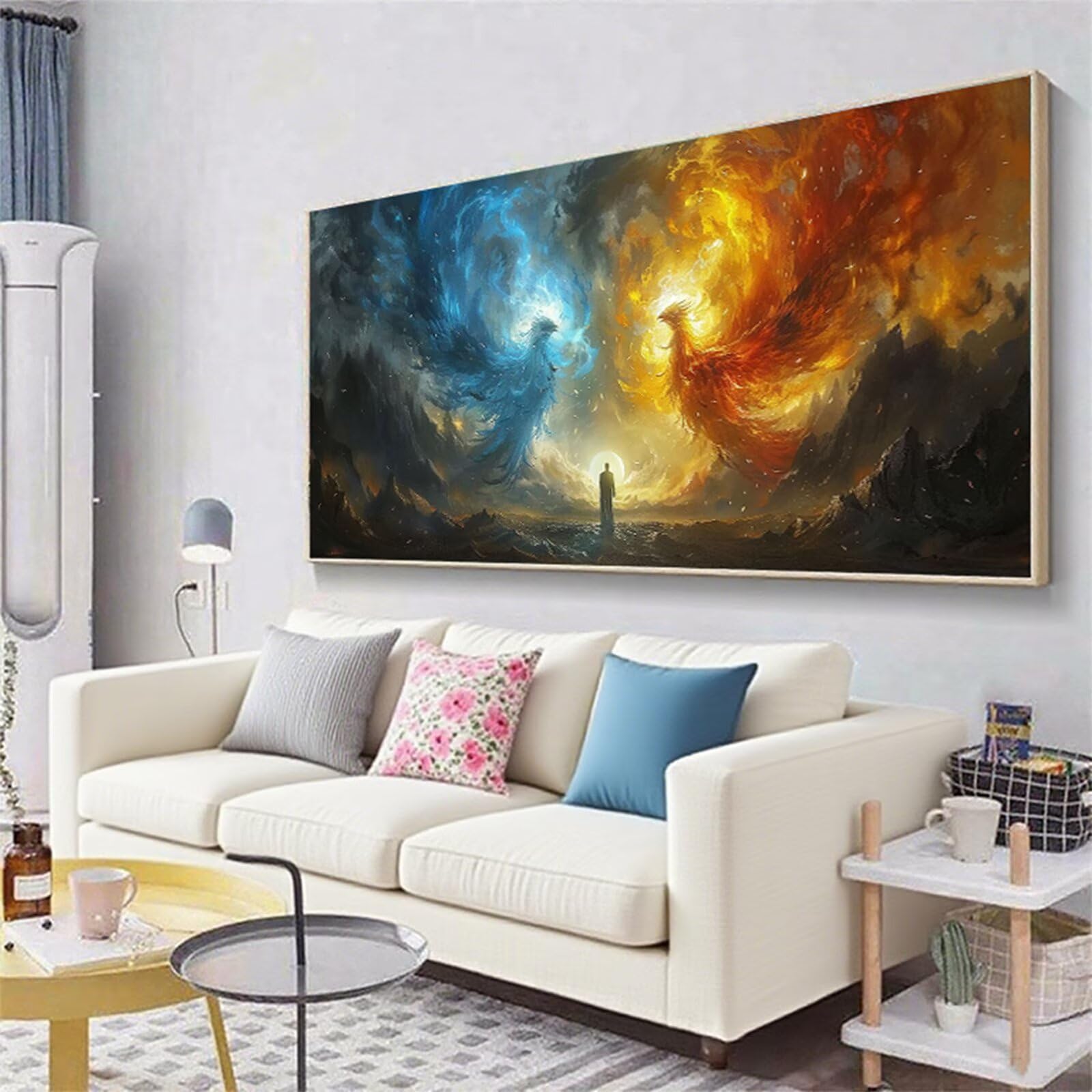 Diamentowe malowanie dla dorosłych duży rozmiar 100 x 50 cm, 5D diamentowe malowanie feniks malowanie diamentowe dziecko zwierzę haft diamentowy pełny zestaw akcesoriów, kreatywne hobby dla dorosłych