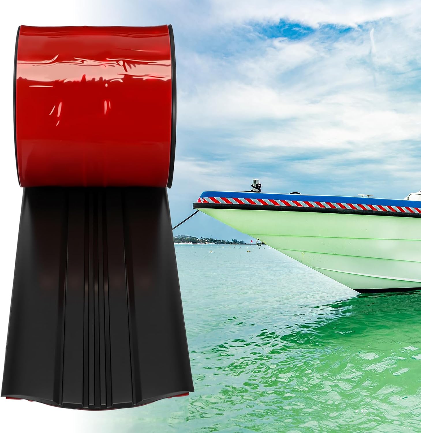 Keel Guard for Fiberglass Boats, Self Adhesive Keel Protector for Fiberglass and Aluminum Boats, Easy to Install, Protects Against Rocks and Ramps 5 Inch Width