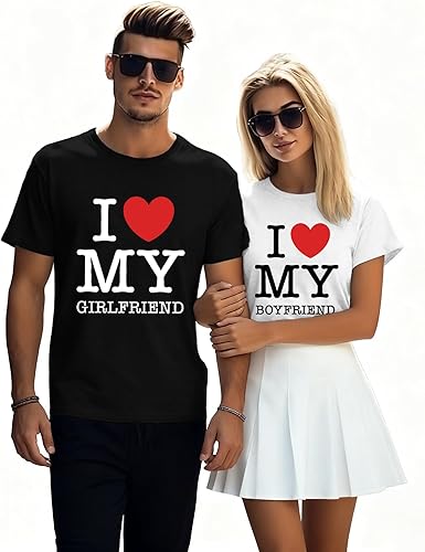 Valentines Shirts for Couples Matching T-Shirt Love Hearts Letter Print Tee Tops Valentines Shirts for Couples Matching T-Shirt Love Hearts Letter Print Tee Tops