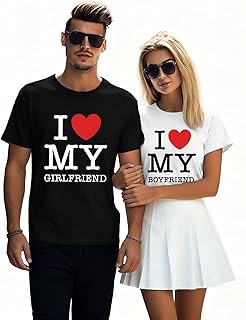 Valentines Shirts for Couples Matching T-Shirt Love Hearts Letter Print Tee Tops