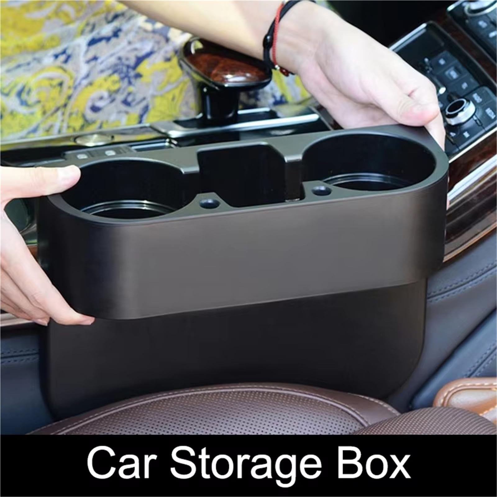 Portabicchieri Per Auto Auto Gap Tazza Per Acqua Bottiglia Per Bevande Chiavi Del Telefono Organizzatore Portaoggetti Supporto Accessori Per Lo Styling Dell'auto Parti Consolle Centrale(Nero)