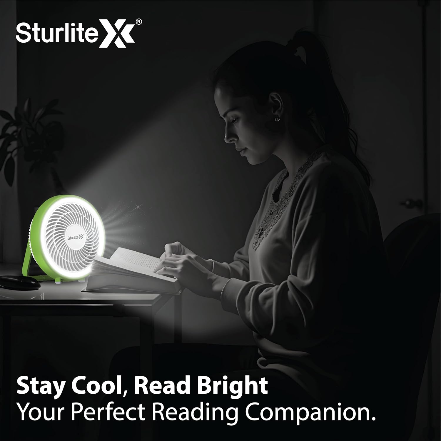 Sturlite Aero 12W Mini Portable Table Fan + Lamp| 3 Speed Modes| 2 Lighting Modes| Silent Operation With Upto 4Hr Long Battery Backup| 1800 mAh Li-ion Battery - Pack of 1 3 Fan Speeds & 2 Lighting Modes - product feature