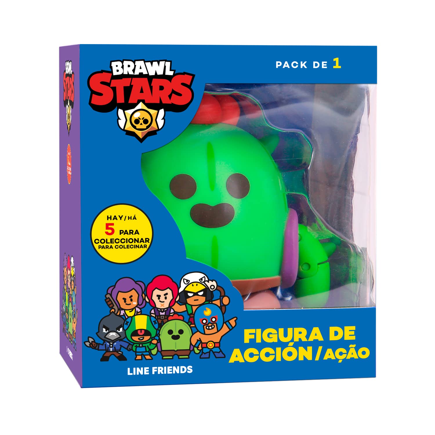 Bizak Action Figure Brawl Stars Leon – Pack 1 In Scatola, Figura Articolata 11 Cm Con Accessorio, Giocattolo Ufficiale Da Collezione