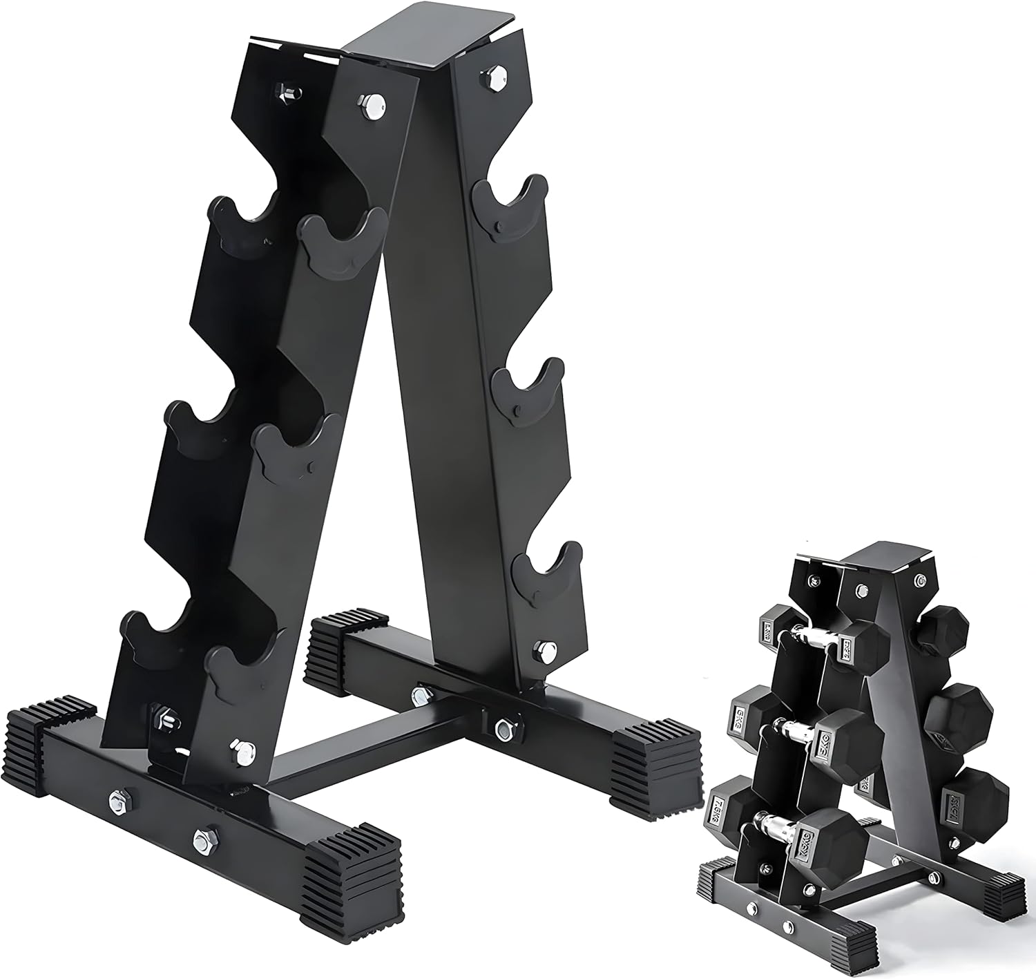 3 Tier Dumbbell Rack Storage Stand Tree Hex Vertical Weight Wide Home