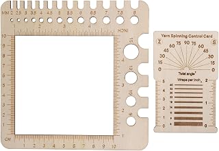 2pcs Wooden Knitting Crochet Gauge, 2 Styles Knitting Gauge Measuring Tool Wooden Crochet Measuring Ruler for Needles Spinners Yarn Art Sewing Crafts
