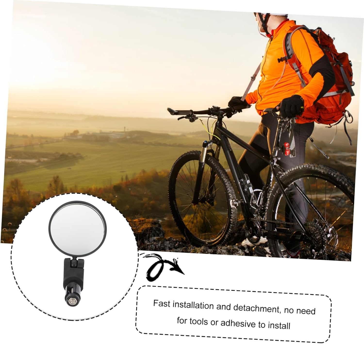 POPETPOP 3sets Road Bike Rearview Mirror Cycling Mirrors Easy Installation for Enhanced Safety and for Mountain and Road