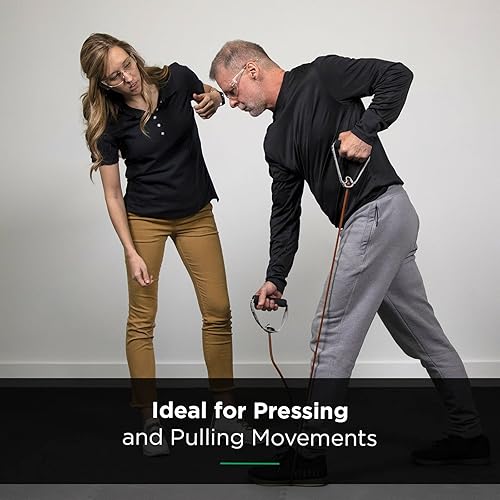 Miniatura 4 de TheraBand tubos de látex resistentes con manijas. Ideales para ejercicio profesional de cuerpo completo, terapia física, pilates para parte inferior