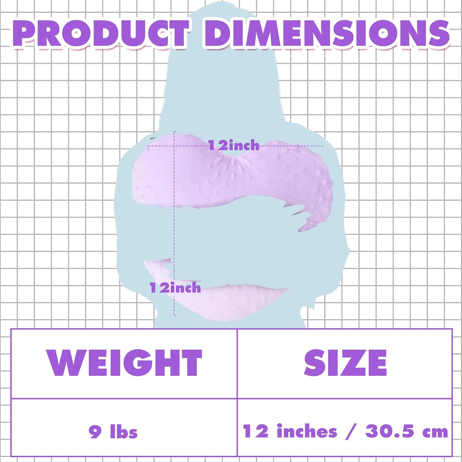 Weighted Sensory Pillow Glass Bead Calming Hug Pillow Gifts for Women Wife Anxiety & Stress Relief Heart Shaped 12x12 Cooling Cushion for Adults Relaxation Gift(Purple)