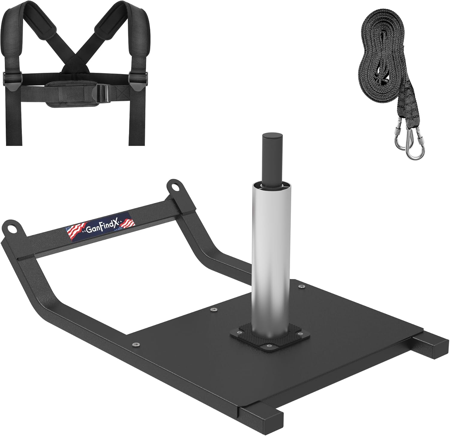 GanFindX Weight Training Pull Sled，Fitness Strength