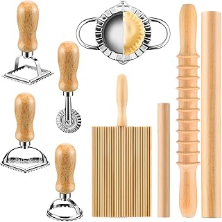 Marke: Bomefoi: 9er-Set Nudelholz & Ravioli Ausstecher