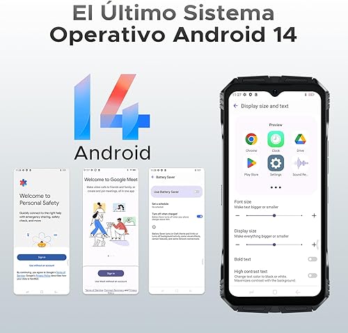 Miniatura 8 de DOOGEE S Cyber Pro Smartphone resistente desbloqueado, 32 GB+512 GB teléfono resistente Android 14, batería de 10800 mAh, 6.6 pulgadas FHD+120Hz
