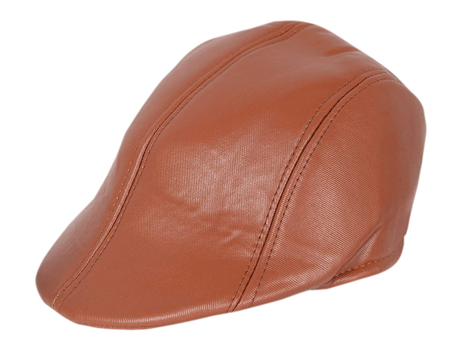 MAGICMen's Tan Leather Golf Cap