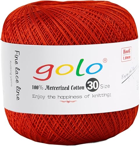 Miniatura 52 de golo Hilo de ganchillo para tejer a mano tamaño 30 hilo de tatuaje Hibiscus color-166 166-Hibiscu,oro 160,202 Azul Mar,203 Aguacate,206 verde,208
