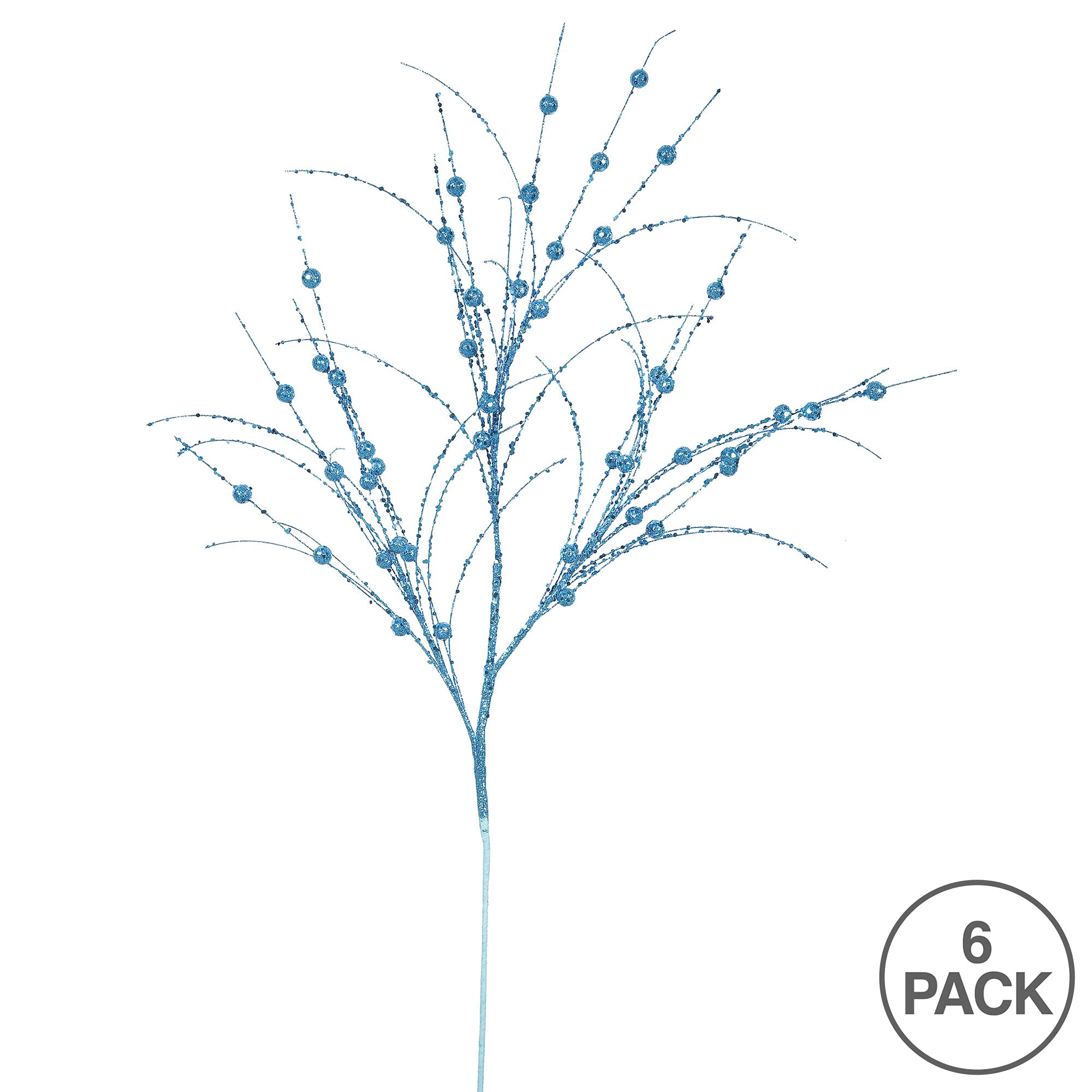 Vickerman Glitter Berry - Spray con Alambre de Papel (6 Bolsas), Turquesa, 35"