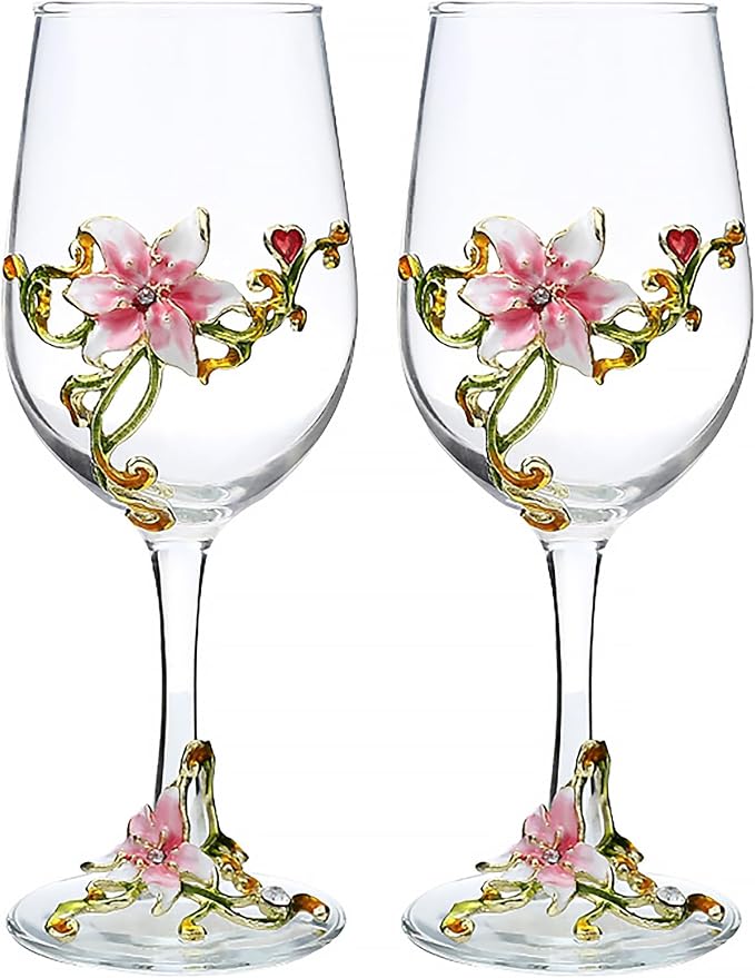 Friends Flower Gin Balloon Glasses