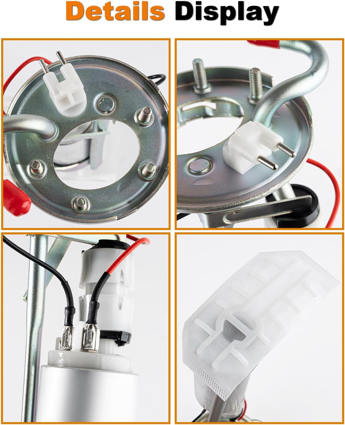 Electric Fuel Pump Module Assembly Compatible with BMW 318i 325 325i 325is 325iX 1988-1993 L4 L6 1.8L 2.5L 2.7L GAS Replace E8138H 16141179992 16141184022 with O-Ring