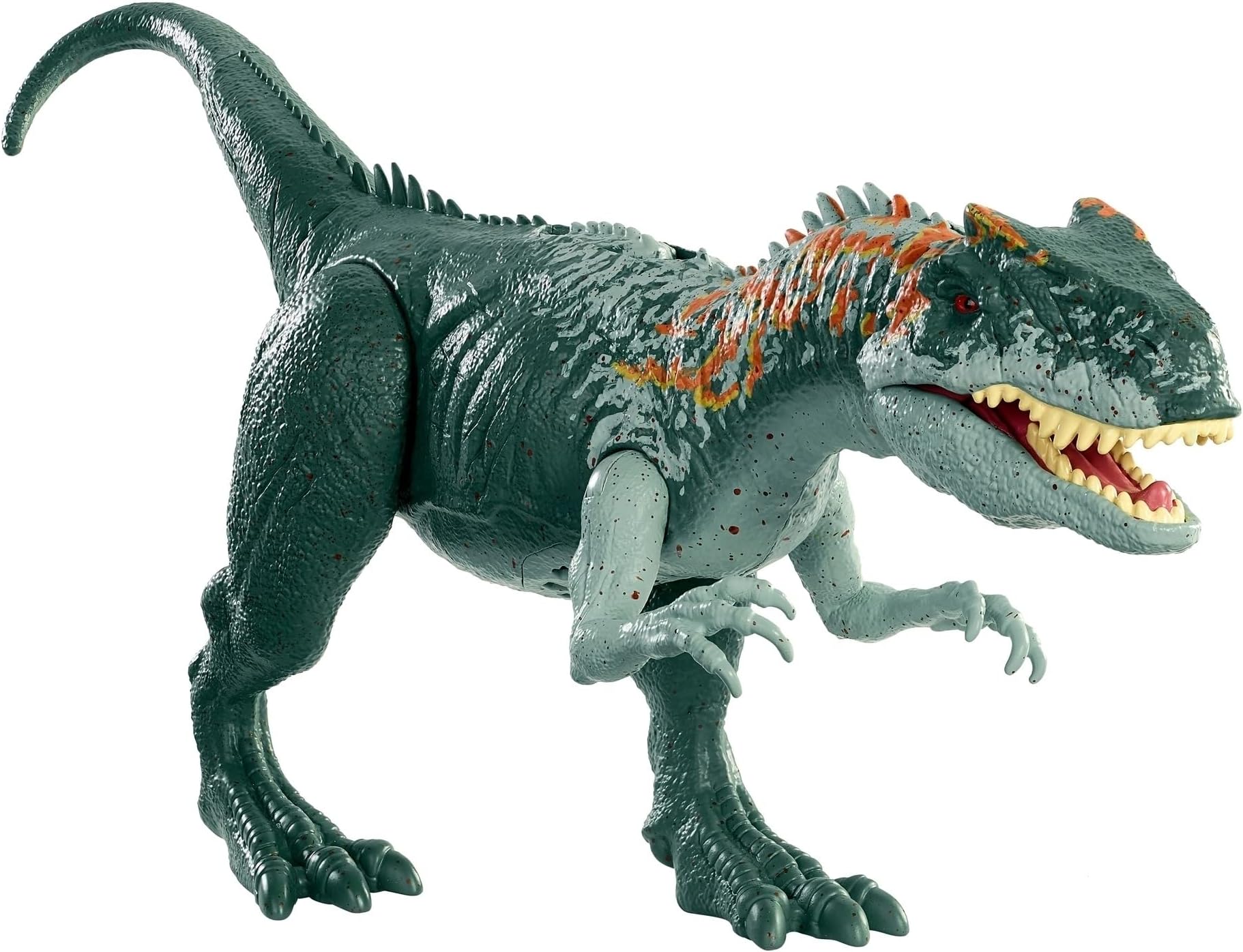 Jurassic World Toys Roar Attack Allosaurus Camp Cretaceous Dinosaur Figure with Movable Joints, Realistic Sculpting, Strike Feature & Sounds, Carnivore, Kids Gift 4 Years & Up