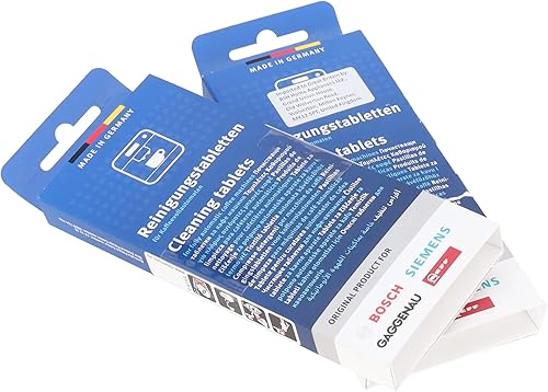 Tabletas de limpieza, paquete de 20 unidades para adaptarse a la cafetera Bosch