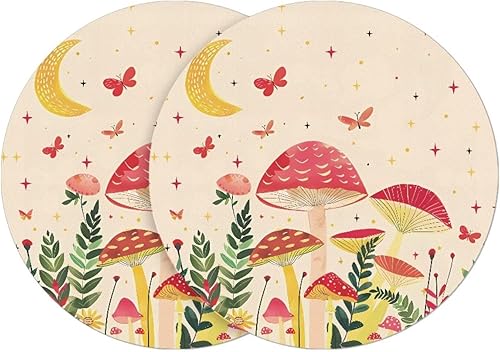 Miniatura 15 de Juego de 6 manteles individuales redondos resistentes al calor de mármol dorado de 15 pulgadas para decoración de mesa de comedor resistente al