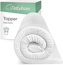 Dailydream Visco-Elastic Mattress Toppers, Aloe Vera, with Memory Foam Effect, 90x200x5cm