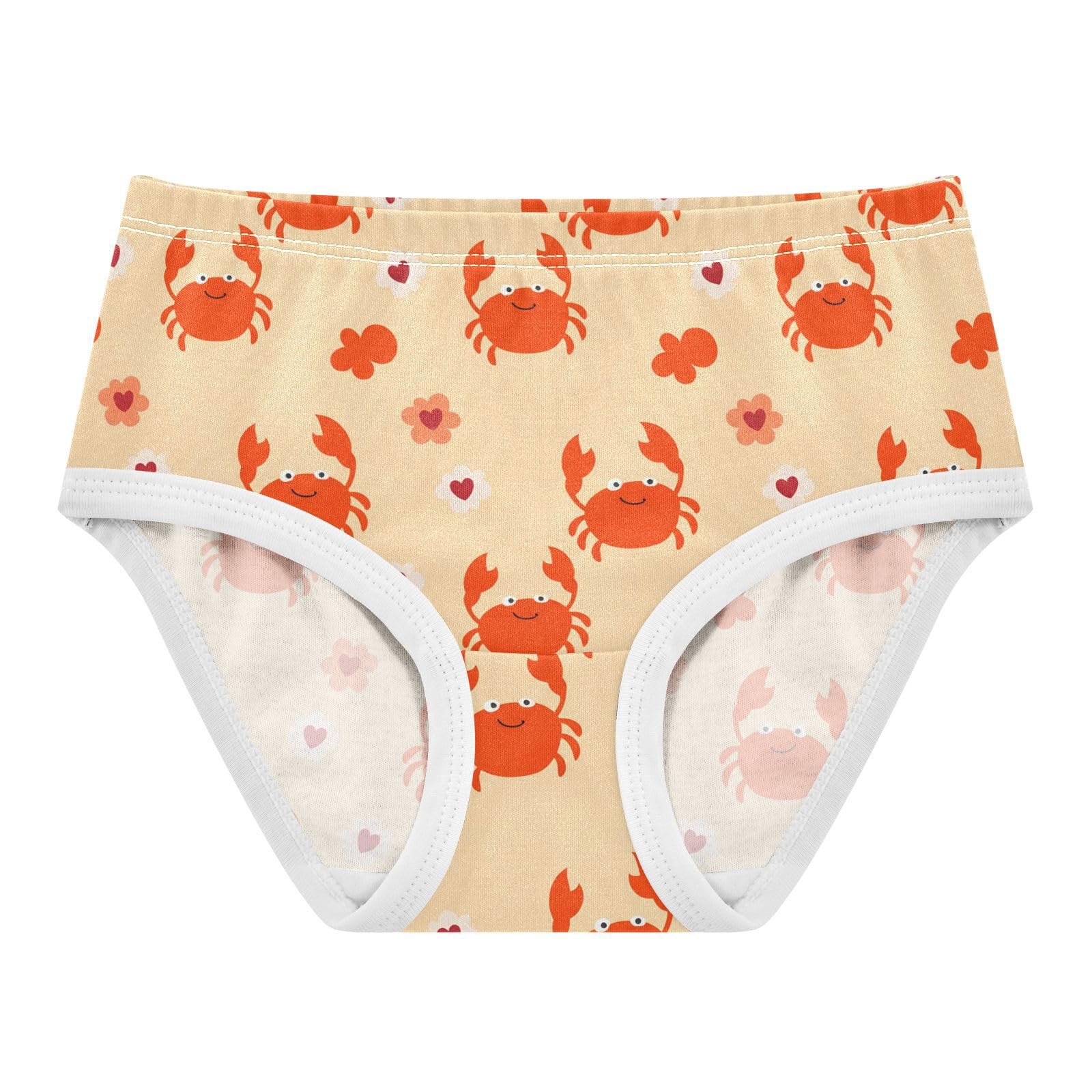 Summer Crab Yellow Toddler Girlss Underwear 2T 2301893