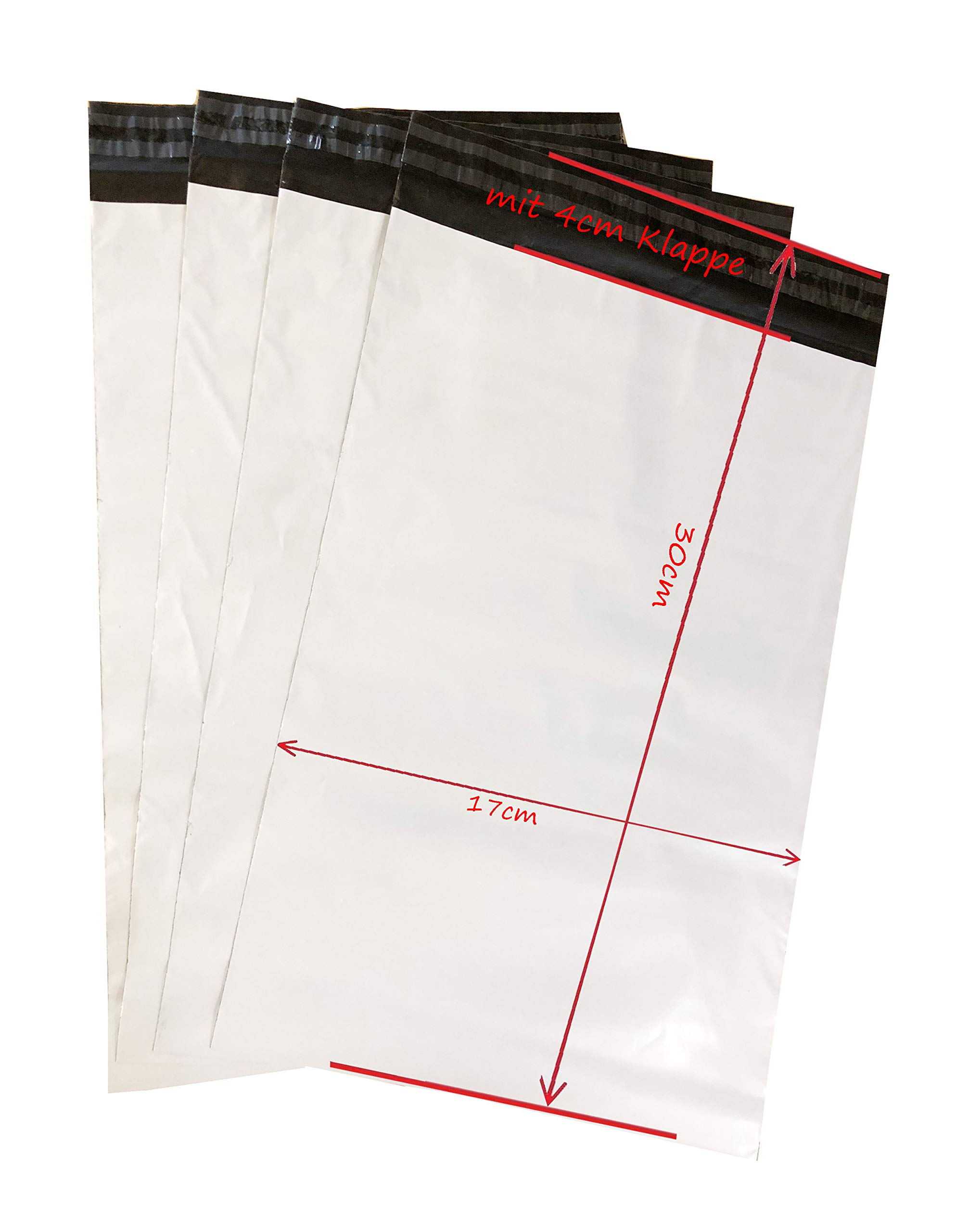 100x Folienversandtaschen Plastikversandbeutel COEX 225x310+40mm 60my