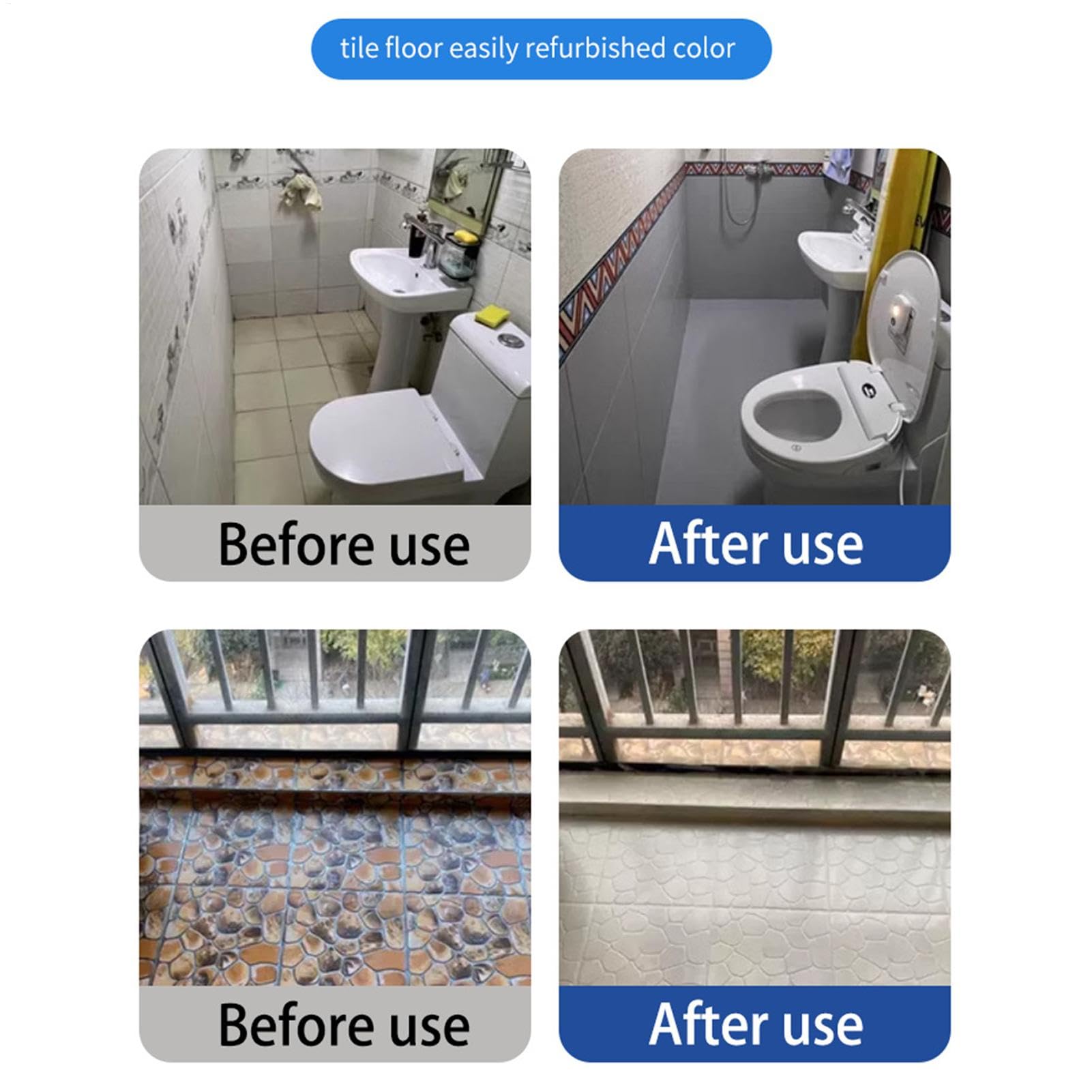 Kit Peinture Carrelage, Peinture Pour Baignoire Blanc, Peinture Baignoire Lavabo, Peinture Émaillée Blanche, Kit Peinture Salle De Bain Pour Baignoires, Éviers, Comptoirs, Facile À Utiliser