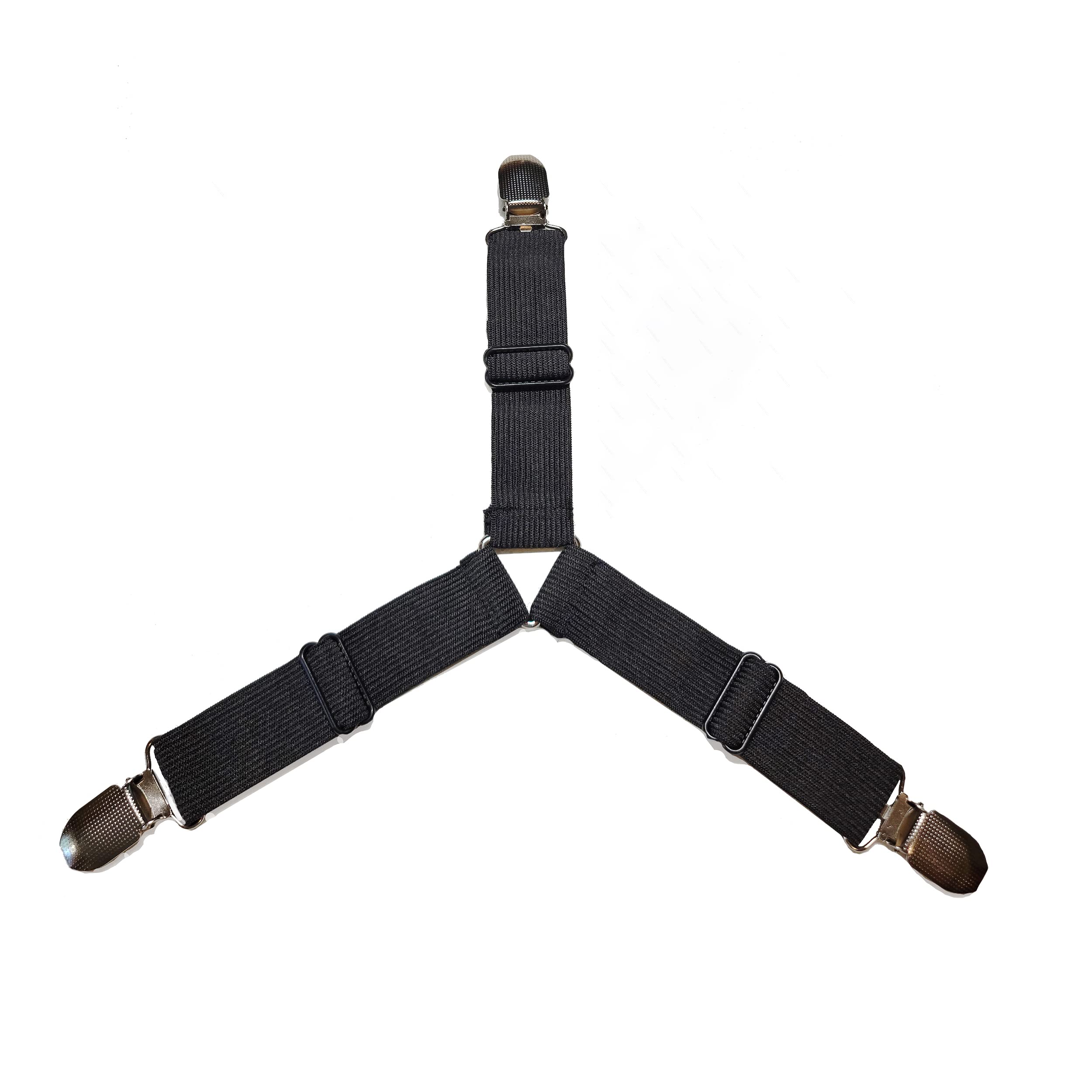 [Hood's Flags] Set of 2 Heavy-Duty Triangle Elastic Hood Cover Fasteners – Metal Clips with Bungee Cord for Car Hood Wraps