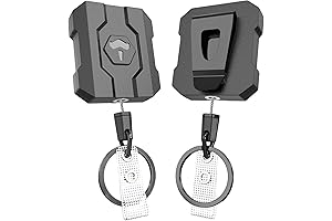 2 Pack Retractable Keychain Badge Holder, Key Holder with Belt Clip