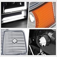 Vista 15 de PM PERFORMOTOR LED DRL - Barra de luz LED de repuesto para faros delanteros de doble LED, color negro, compatible con 92-96 F150 / F250 / F350