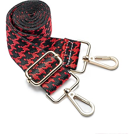 Purse Straps Replacement: Premium Red and Black Handbag Accessory