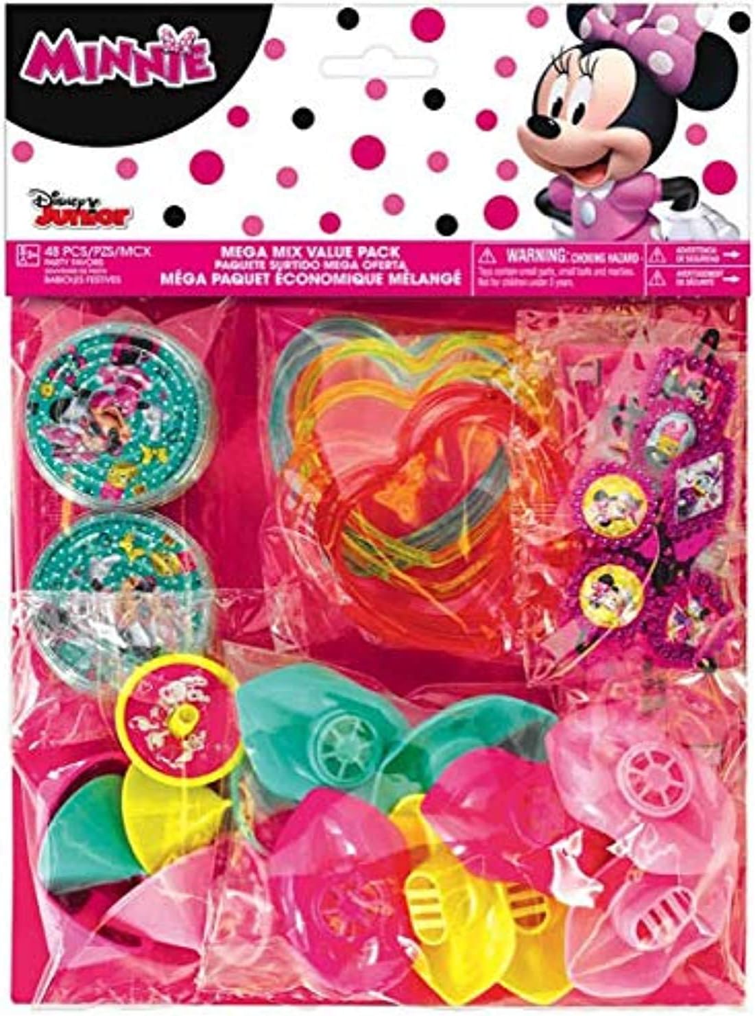 Amscan Minnie Mouse Forever Mega Mix Value Pack Favor - 48 Pcs. : Home & Kitchen