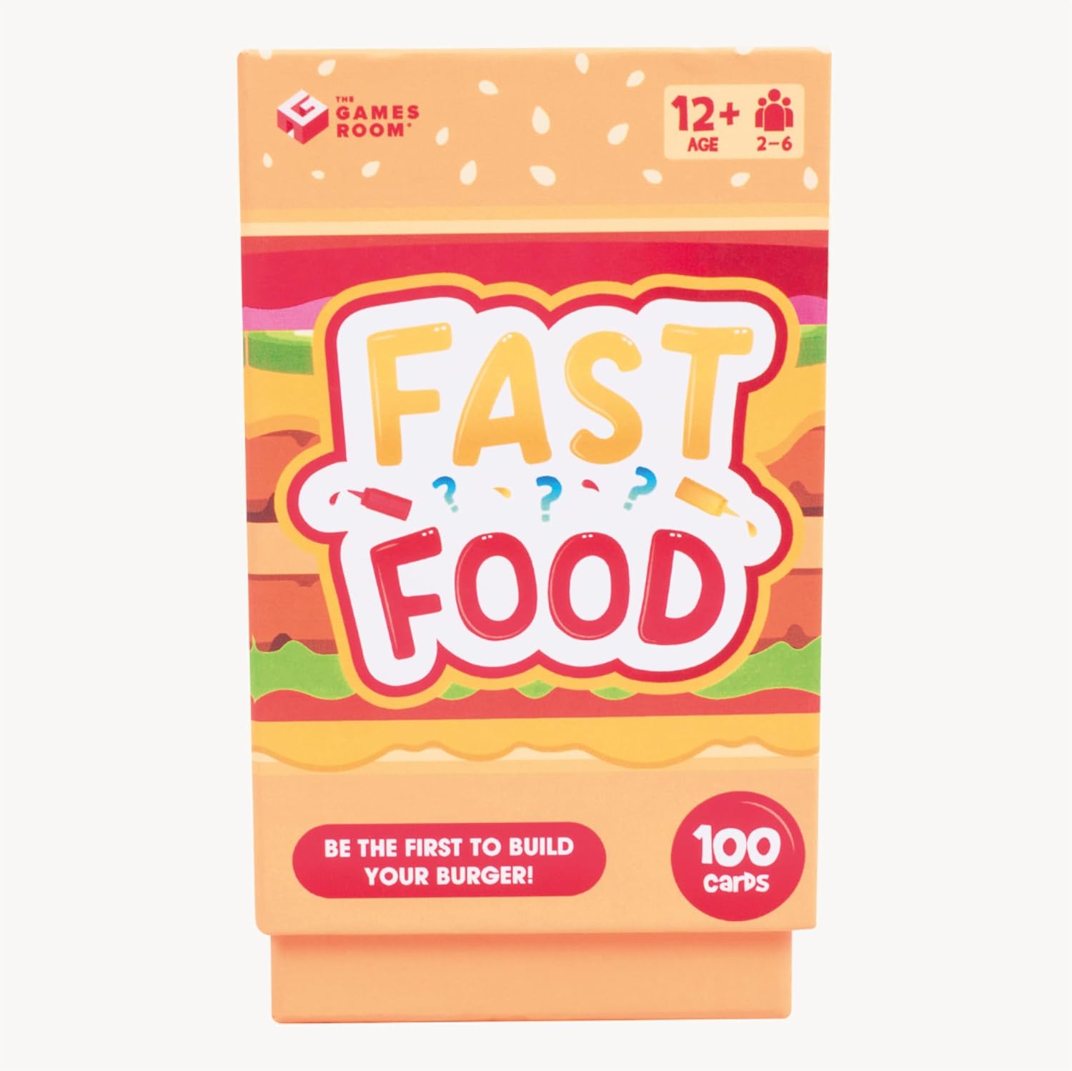 Fizz Creations Fast Food Card Game Food & Drink Trivia Game Card Building Game Age 8+ 2-6 Players 30 Minutes Playtime Fun Family Games Team Games Stocking Stuffers Kids Family Game