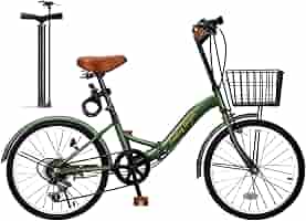 美品　MIXIU 折りたたみ自転車 ホワイト 20インチ　6段ギア Amazon | Mixiu 折畳み自転車 20インチ 軽量 素早く折畳可能