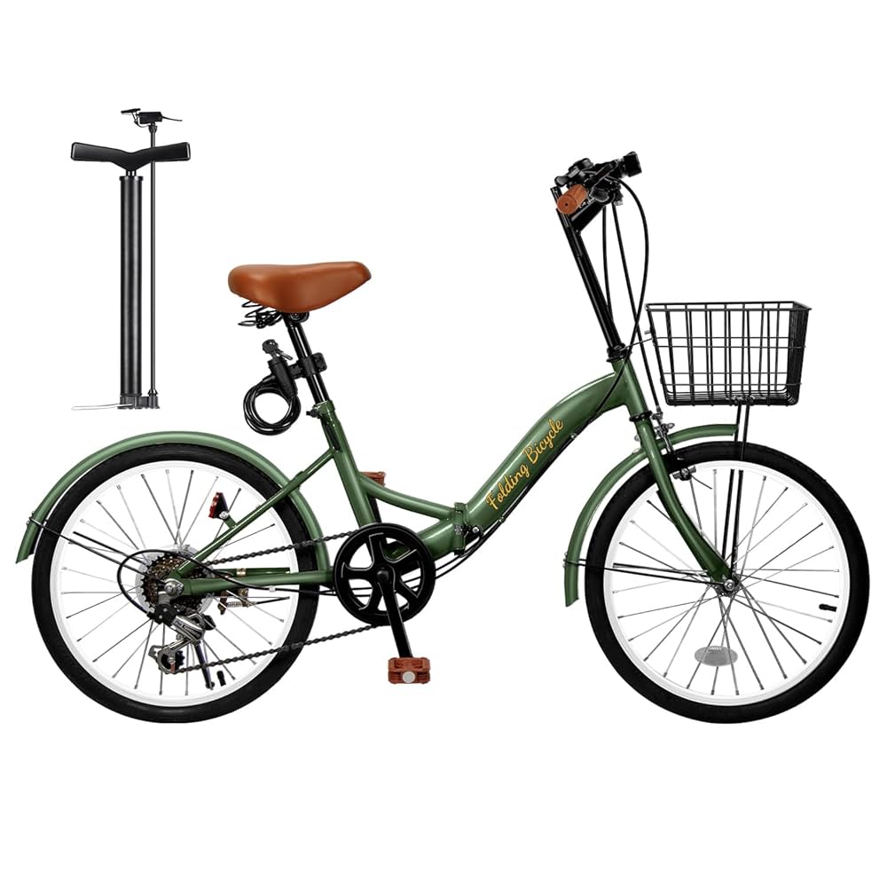 Mixiu 折畳み自転車 ダークグリーン 折りたたみ自転車 20インチ 6段変速 Amazon | Mixiu 折畳み自転車 20インチ 軽量 素早く折畳可能